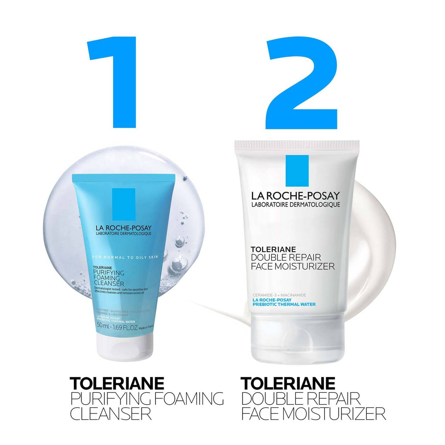toleriane-purifying-foaming-cleanser-and-toleriane-double-repair-face-moisturizer-travel-set-g8 AmazonSet-TolerianePurifyingCleanser100ml-TolerianeDRM_routine.jpg